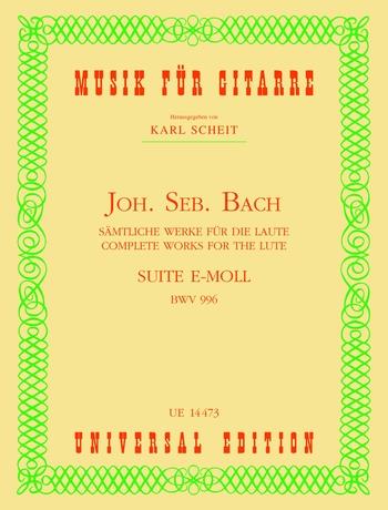 Bach: Suite BWV 996 E minor (Gitaar)