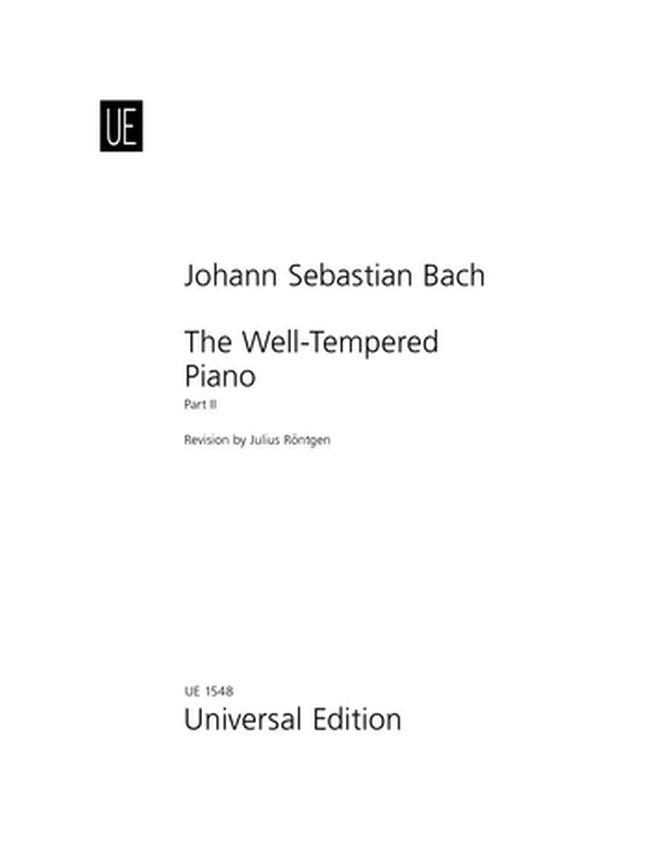 Bach: Wohltemperierte Klavier 2