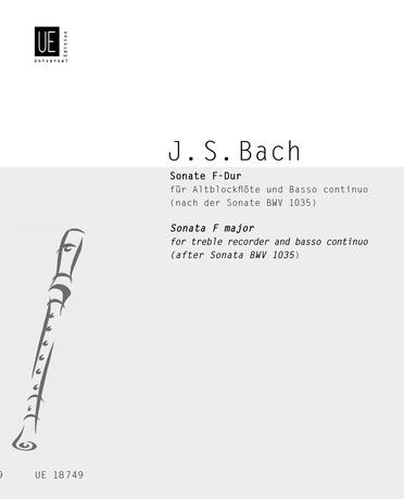 Bach: Sonate F Nach BWV 1035 (Alto Recorder)