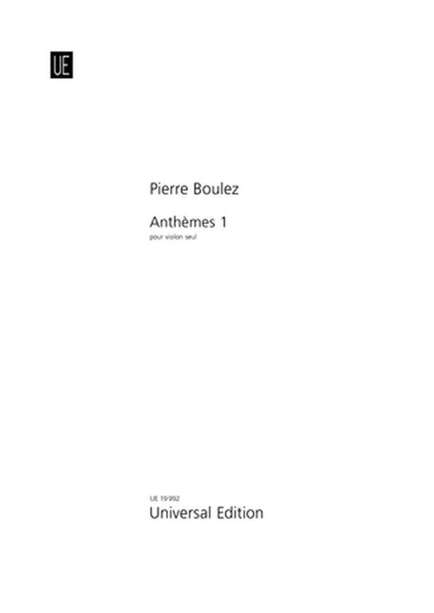 Pierre Boulez: Anthèmes 1