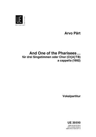 Arvo Part: And One of the Pharisees