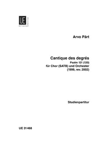 Arvo Pärt: Cantique des degrés