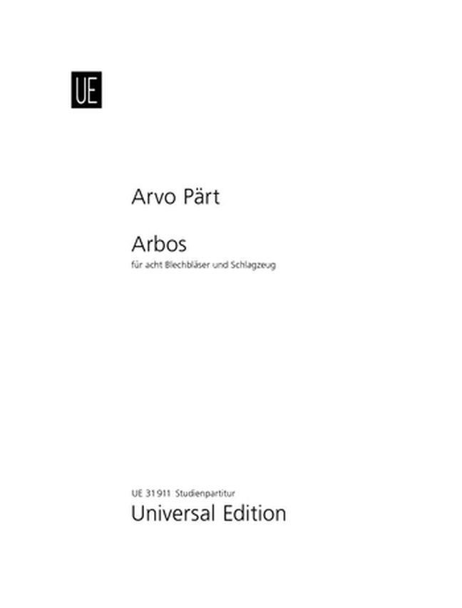 Arvo Part: Arbos