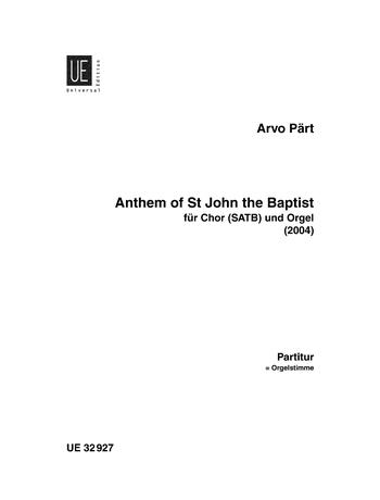 Arvo Pärt: Anthem of St John the Baptist