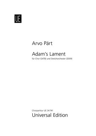Arvo Pärt: Adam's Lament (SATB)