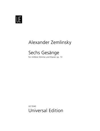 Zeminsky: 6 Songs op. 13