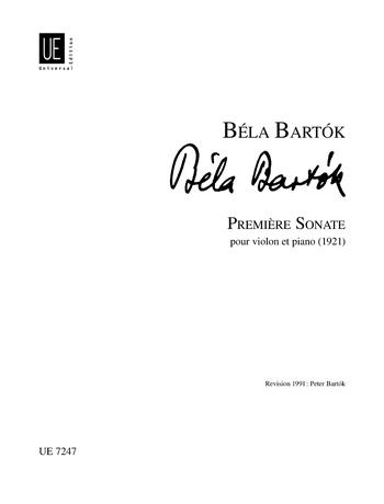 Béla Bartók: Première Sonate(en 3 mouvements)