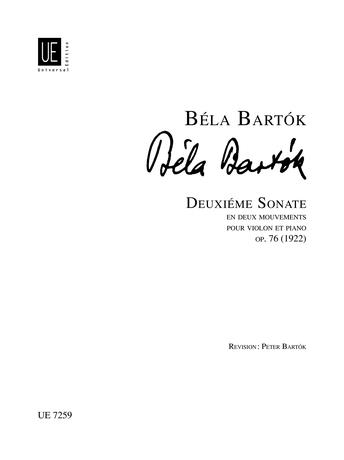 Bartok: Sonata No. 2 op. 76  (Viool, Piano)