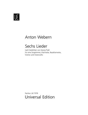 Anton Webern: 6 Lieder op. 14