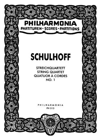 Erwin Schulhoff: Streichquartett Nr. 1