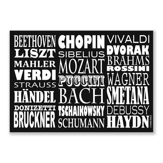 Ansichtkaart Composers (10 pcs)(A6)