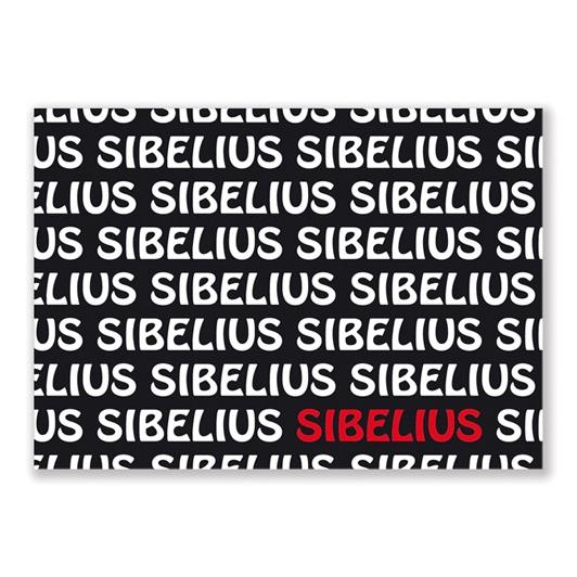 Ansichtkaart Sibelius text (10 pcs)