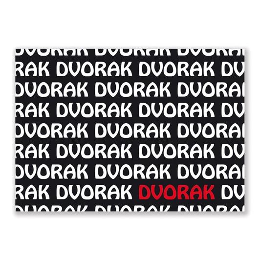 Ansichtkaart Dvorak text (10 pcs)