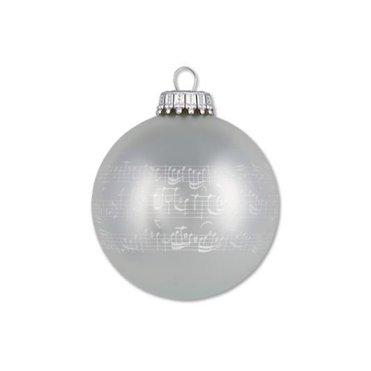 Christmas tree ball Sheet music silver(7 cm)