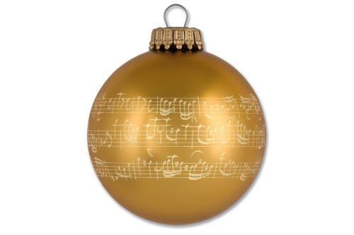 Christmas tree ball Sheet music gold(7 cm)