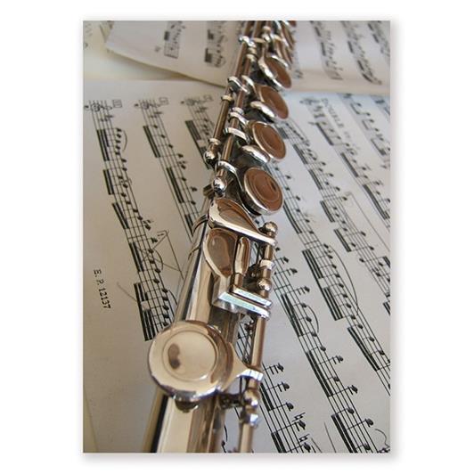 Ansichtkaart Flute/music (10 pcs)