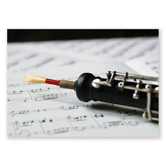 Ansichtkaart Oboe/music (10 pcs)