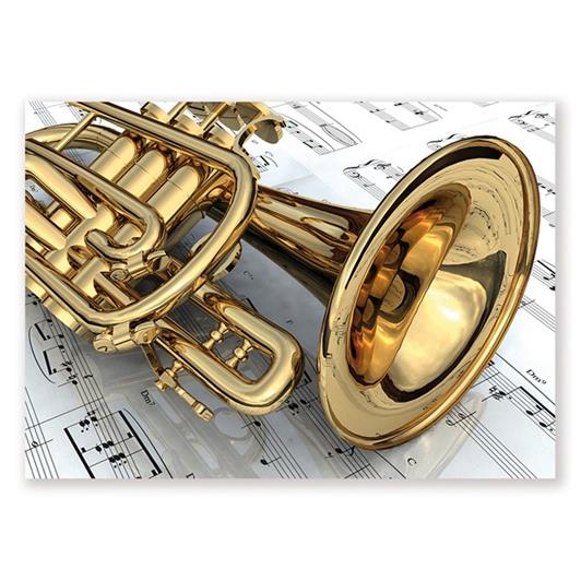 Ansichtkaart Trumpet/music (10 pcs)