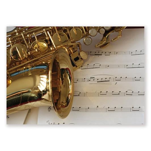 Ansichtkaart Saxophone/music (10 pcs)