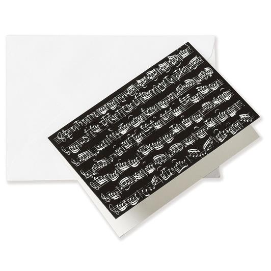 Ansichtkaart Sheet music black A6(envelope)
