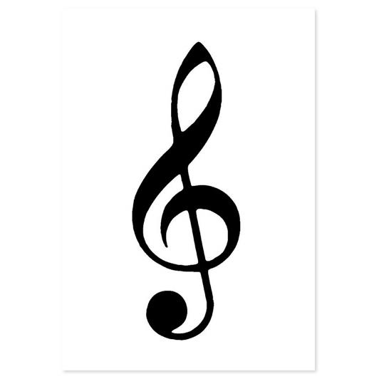 Ansichtkaart G-clef white (10 pcs)