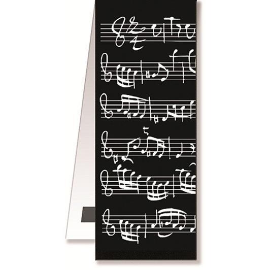 Bookmark Sheet music black magnetic(magnetic, 40,5 x 4,4 cm)