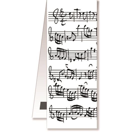 Bookmark Sheet music white magnetic(magnetic, 40,5 x 4,4 cm)