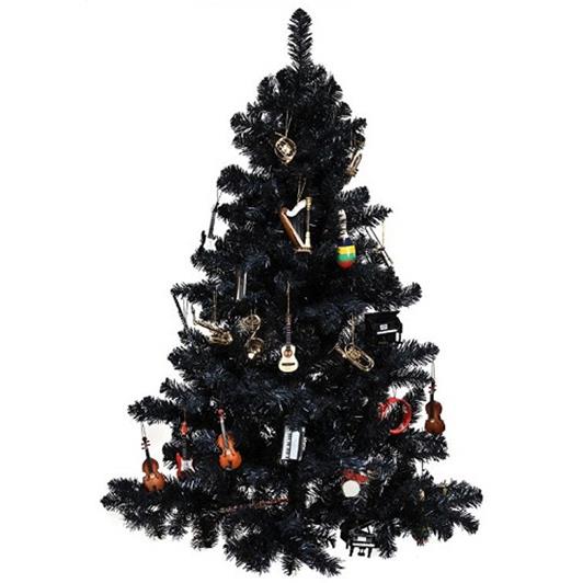 Ansichtkaart Christmas tree black (10 pcs)(A6)