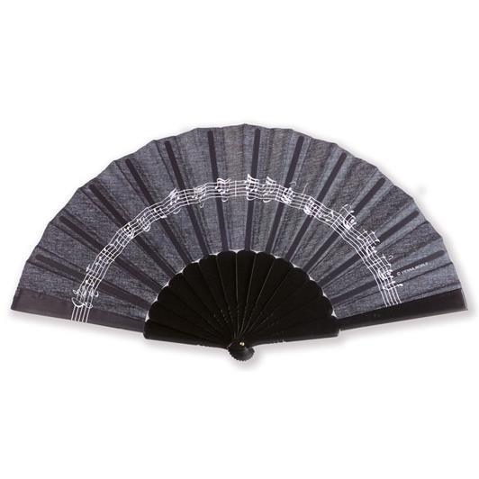Fan Line of notes black(Black, Fabric and Plastic)
