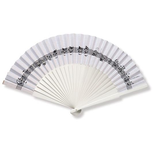 Fan Line of notes white de luxe(27 cm, wood, textile)