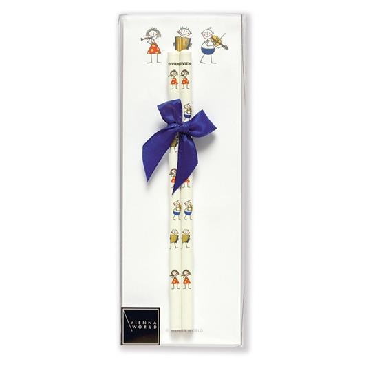 Notepad Little Phils midi de luxe(7,3 x 20,4 cm and 2 pencils)