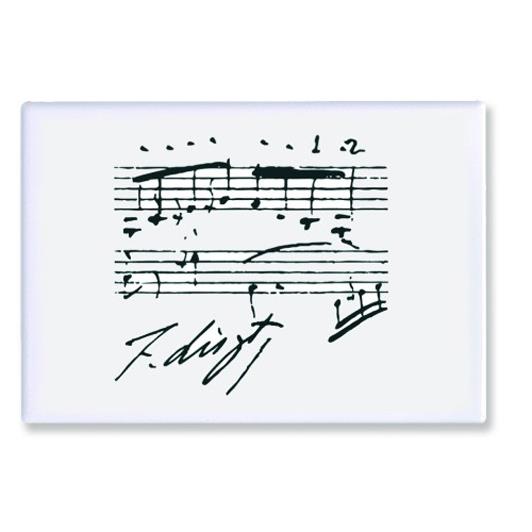Magnet Liszt white(5,3 x 7,8 cm)