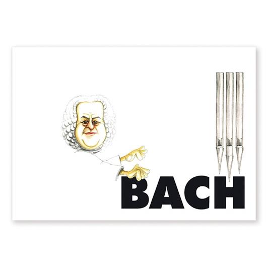 Ansichtkaart Bach Caricature (10 pcs)