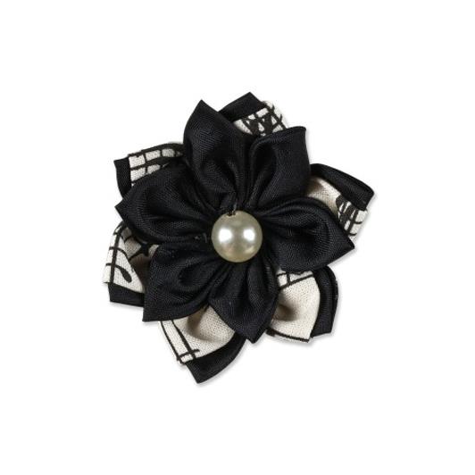 Brooch Musicflower/Pearl(diameter 6 cm)