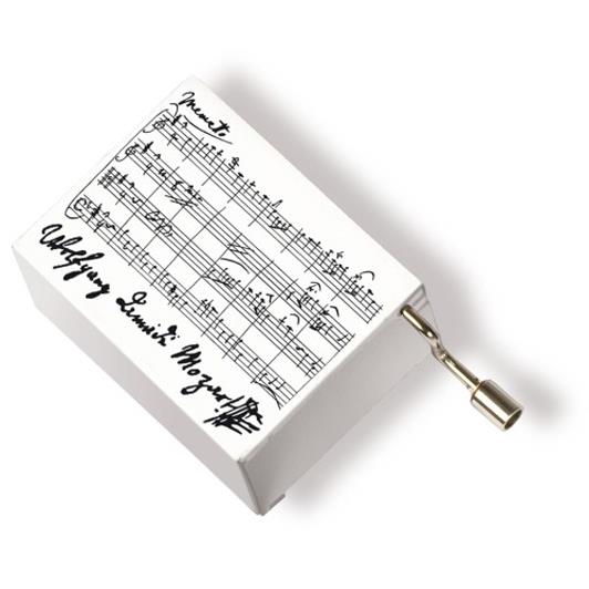 Music box Mozart white(5,7 x 4,5 x 3 cm)