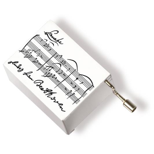 Music box Beethoven white(5,7 x 4,5 x 3 cm)