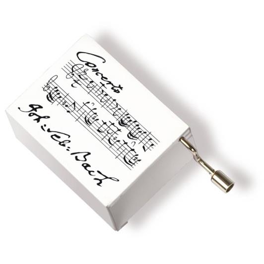 Music box Bach white(5,7 x 4,5 x 3 cm)