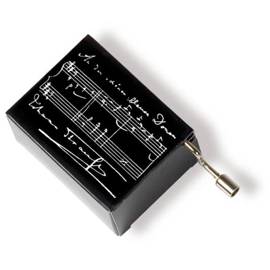 Music box Strauss black(5,7 x 4,5 x 3 cm)