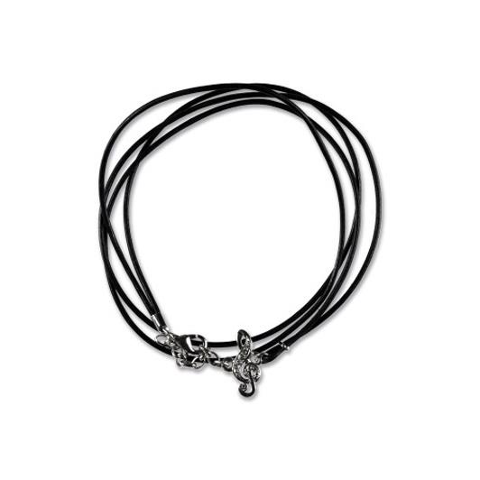 Leather bracelet G-clef(length 46,5 cm)