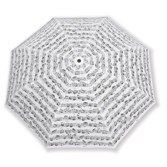 Mini umbrella Sheet music white(White, Polyester, 21 cm, llght (Alu))