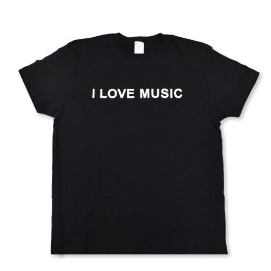 T-Shirt I LOVE MUSIC black S