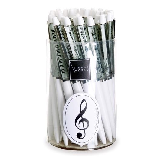 Ballpoint pen box Line of notes white (36 pcs)(White (36 pieces per packing unit))