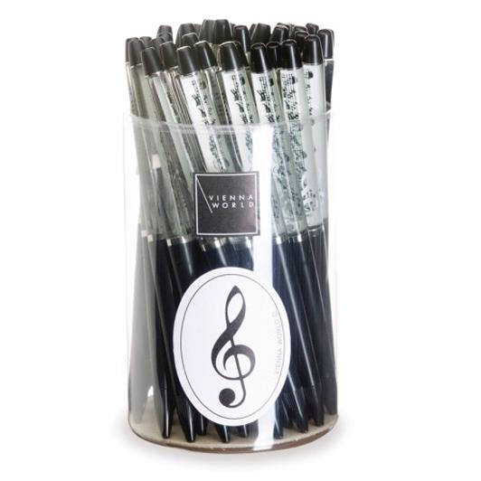 Ballpoint pen box Line of notes black (1 pc)