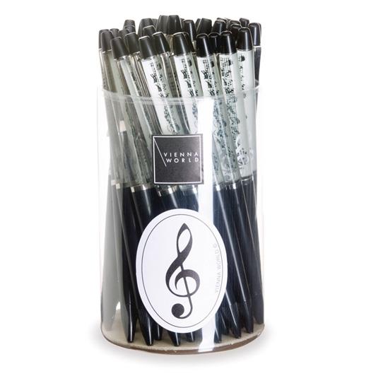 Ballpoint pen box Line of notes black (36 pcs)(Black (36 pieces per packing unit))
