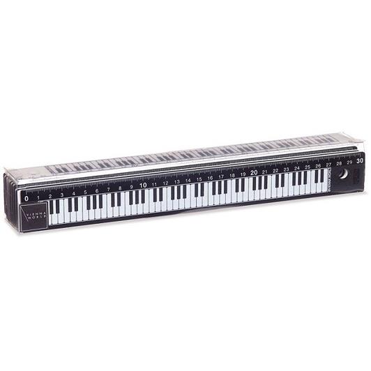 Ruler box Keyboard b/w 30cm (1 pc)