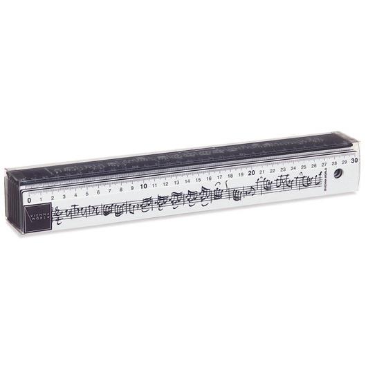 Ruler box Line of notes assorted 30cm (1 pc)