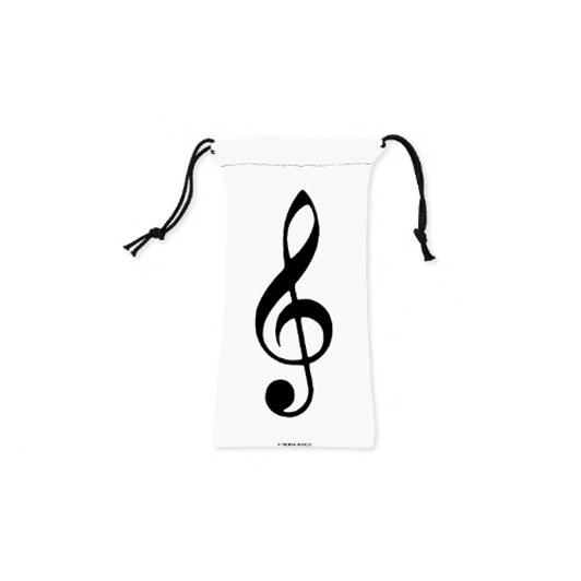 Glasses case G-clef white