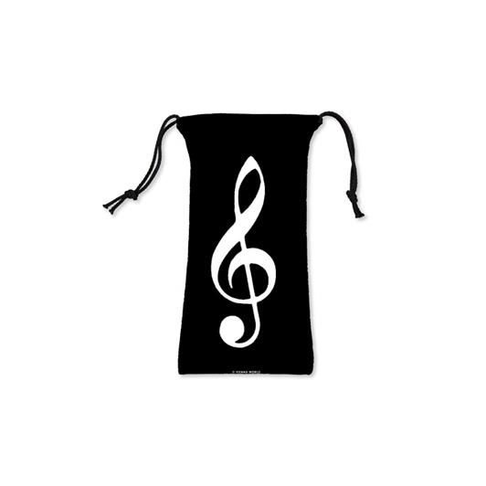Glasses case G-clef black