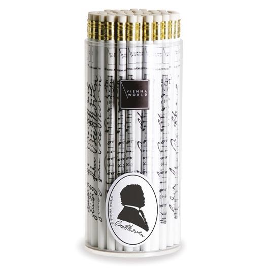 Potloden met Afbeelding Componist Beethoven Wit (72 pcs)