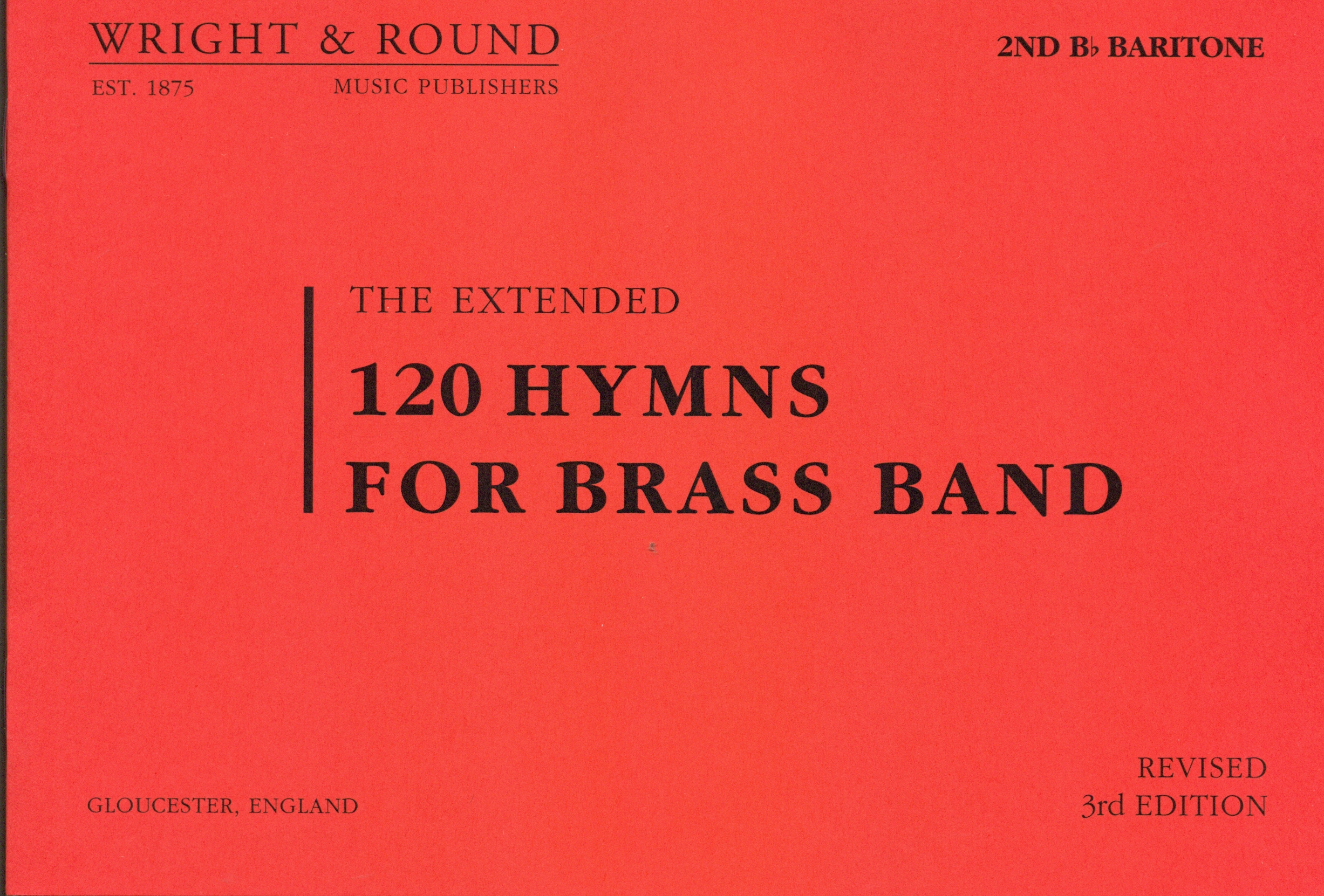 The Extended 120 Hymns for Brass Band Baritone 2 Vioolsleutel (TC)